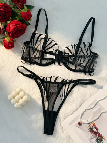 Ultra-Thin Lace Mesh Bra