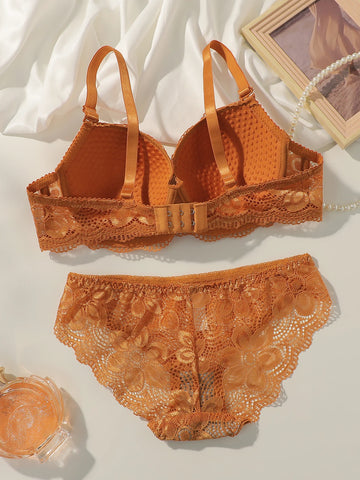 Solid Color Lace Lifting Bra