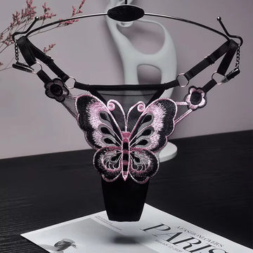 Butterfly Lace Low-Waist Thong